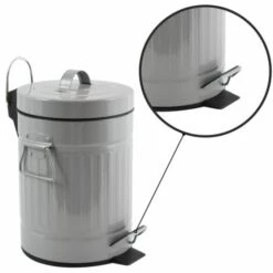 MSV Poubelle à Pédale Acier 3L HABANA Taupe - Taupe -Promos MSV Magasin 29458751 5