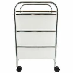 MSV Meuble Desserte De Salle De Bain 3 Titoirs En Acier - Gris -Promos MSV Magasin 29458772 5