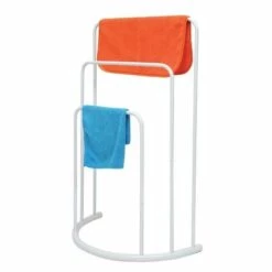 MSV Porte Serviettes Acier LUNE Blanc - Blanc