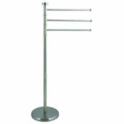 MSV Porte Serviettes 3 Branches Acier Inox - Gris