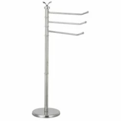 MSV Porte Serviettes 3 Branches Acier Inox SANAA - Gris