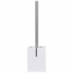MSV Brosse Wc Avec Support Polyrésine DUBAI Blanc - Blanc