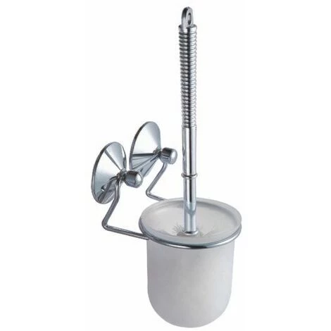 MSV Brosse Wc Avec Support Mural Acier Supers Ventouses Chromé - Chromé 1 MSV Brosse Wc Avec Support Mural Acier Supers Ventouses Chromé - Chromé
