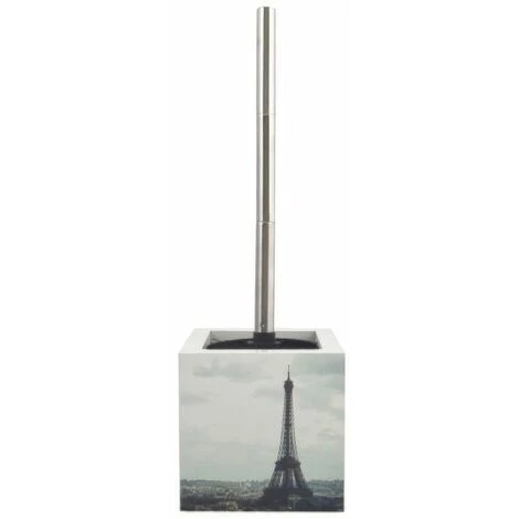 MSV Brosse Wc Avec Support MDF & Inox Tour Eiffel - Gris 1 MSV Brosse Wc Avec Support MDF & Inox Tour Eiffel - Gris