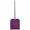 MSV Brosse Wc Avec Support MDF Inox Violet - Violet
