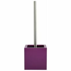 MSV Brosse Wc Avec Support MDF Inox Violet - Violet