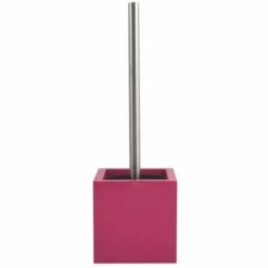 MSV Brosse Wc Avec Support MDF Inox Rose Fuschia - Rose