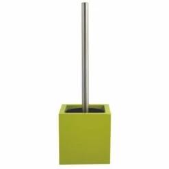 MSV Brosse Wc Avec Support MDF Inox Vert Pistache - Vert