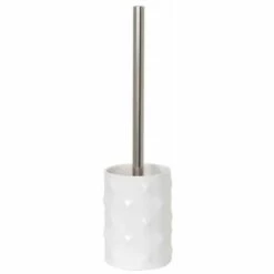 MSV Brosse Wc Avec Support Céramique KITEE Blanc - Blanc