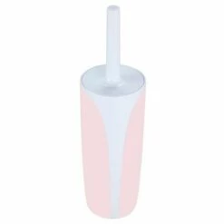 MSV Brosse Wc Avec Support Polyresine Kandy Rose Pastel - Rose