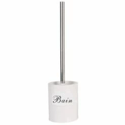 MSV Brosse Wc Avec Support Céramique DINAN Blanc - Blanc