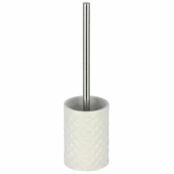 MSV Brosse Wc Avec Support Céramique Garden Blanc - Blanc