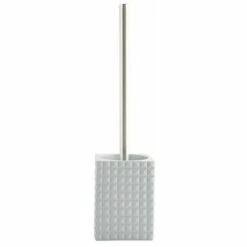 MSV Brosse Wc Avec Support Polyresine KUBIK Gris Clair - Gris
