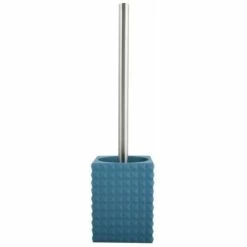 MSV Brosse Wc Avec Support Polyresine KUBIK Bleu - Bleu
