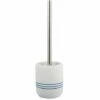 MSV Brosse Wc Avec Support Polyresine PACCO Blanc & Bleu - Blanc