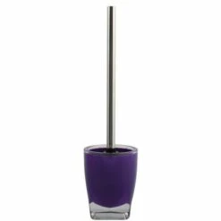 MSV Brosse Wc Avec Support Acrylique & Inox TAHITI Violet - Violet