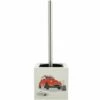 MSV Brosse Wc Avec Support MDF & Inox Voiture 2Cv - Rouge