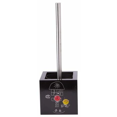 MSV Brosse Wc Avec Support MDF & Inox Marelle Noir - Noir 1 MSV Brosse Wc Avec Support MDF & Inox Marelle Noir - Noir