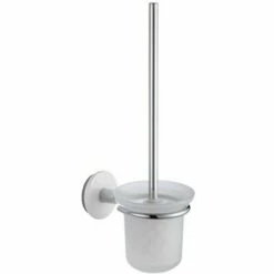 MSV Brosse Wc Avec Support à Fixer Céramique & Zinc MALTA - Chromé