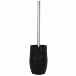 MSV Brosse Wc Avec Support Céramique VENISE Noir - Noir