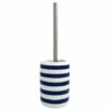MSV Brosse Wc Avec Support Céramique SEAUVILLE Bleu & Blanc - Bleu