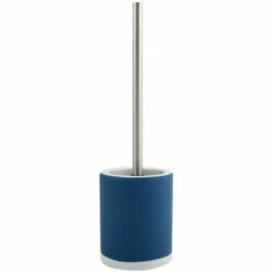 MSV Brosse Wc Avec Support Céramique CAGLIARI Bleu Foncé - Bleu