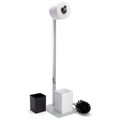 MSV Combiné Wc Inox & Verre Blanc - Blanc 2 MSV Combiné Wc Inox & Verre Blanc - Blanc – Image 2