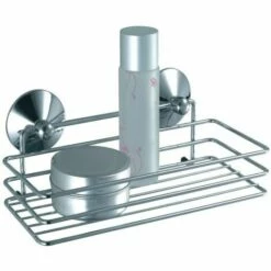 MSV Etagère Panier De Douche à Ventouses Chromé - Chromé