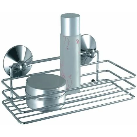 MSV Etagère Panier De Douche à Ventouses Chromé - Chromé 1 MSV Etagère Panier De Douche à Ventouses Chromé - Chromé