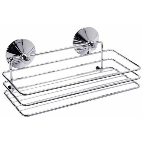 MSV Etagère Panier De Douche à Ventouses Chromé - Chromé 2 MSV Etagère Panier De Douche à Ventouses Chromé - Chromé – Image 2