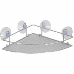 MSV Etagère Panier D'angle De Douche à Ventouses Chromé - Chromé