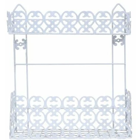 MSV Etagère De Douche 2 Niveaux à Fixer AGADIR Blanc - Blanc 1 MSV Etagère De Douche 2 Niveaux à Fixer AGADIR Blanc - Blanc