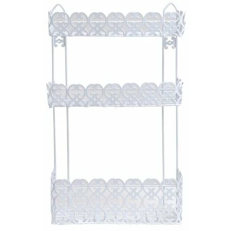 MSV Etagère De Douche 3 Niveaux à Fixer AGADIR Blanc - Blanc 1 MSV Etagère De Douche 3 Niveaux à Fixer AGADIR Blanc - Blanc