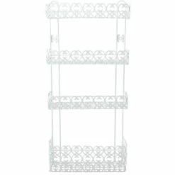 MSV Etagère De Douche 4 Niveaux à Fixer AGADIR Blanc - Blanc