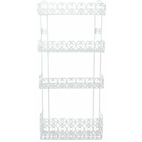 MSV Etagère De Douche 4 Niveaux à Fixer AGADIR Blanc - Blanc 1 MSV Etagère De Douche 4 Niveaux à Fixer AGADIR Blanc - Blanc