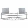 MSV Etagère D'angle De Douche Adhésive Repositionnable Inox Chromé - Chromé