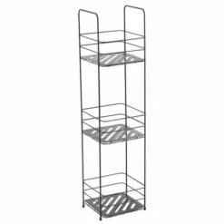 MSV Etagère 3 Niveaux à Poser KERY Acier Noir Mat - Noir