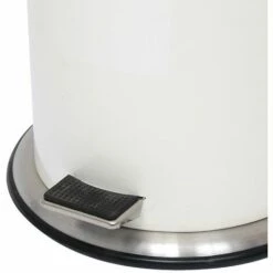 MSV 100384 Poubelles à Pédale 5 Litres Acier Inoxydable, Argent, 25x25x35 Cm