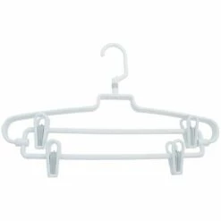 MSV 269 Cintre Avec Pinces 41 Cm Plastique, Blanche, 41x20x8 Cm