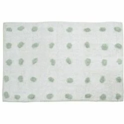 MSV Tapis De Bain Coton GRANZIO 50x80cm Blanc & Gris - Gris