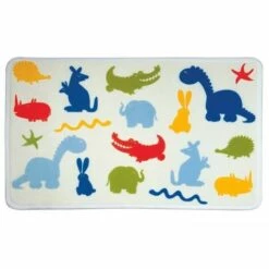 MSV Tapis De Bain Microfibre 45x75cm Zoo - Multicolor