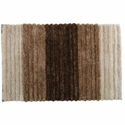 MSV Tapis De Bain Microfibre 50X80cm 3D Marron - Marron