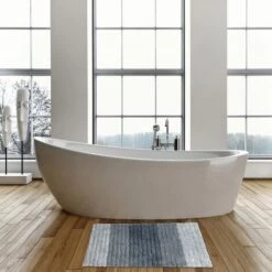 MSV Tapis De Bain Microfibre 50X80cm 3D Gris - Gris -Promos MSV Magasin 30009526 3