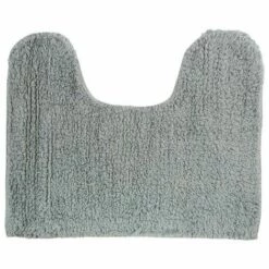 MSV Tapis De Bain Lavabo & Wc Coton 45x35cm Gris - Gris