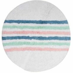 MSV Tapis De Bain Coton Rond SEAUVILLE ø57cm Multicolor - Multicolor