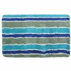 MSV Tapis De Bain Microfibre QUITO 50x80cm Bleu & Vert - Multicolor