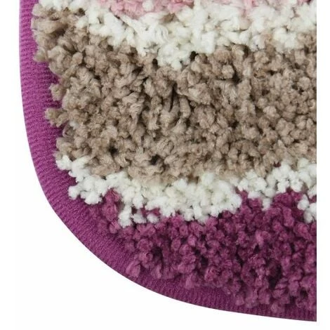 MSV Tapis De Bain Microfibre QUITO 50x80cm Rose & Violet - Rose 2 MSV Tapis De Bain Microfibre QUITO 50x80cm Rose & Violet - Rose – Image 2