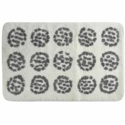 MSV Tapis De Bain Microfibre BEGONIA 50x80cm Marron & Beige - Marron