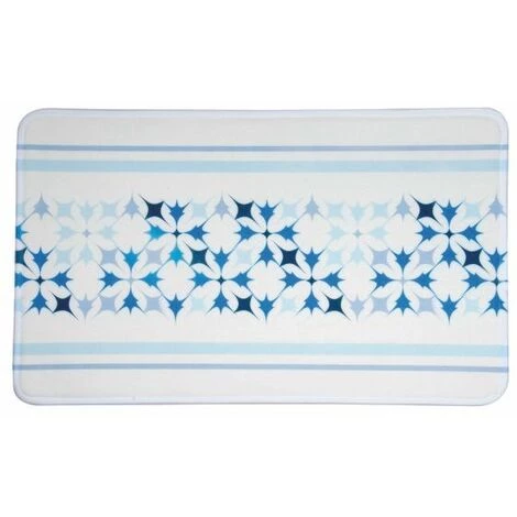 MSV Tapis De Bain Microfibre 45x75cm Malta Bleu - Bleu 1 MSV Tapis De Bain Microfibre 45x75cm Malta Bleu - Bleu