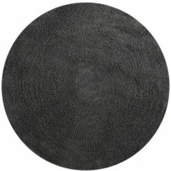 MSV Tapis De Bain Coton Rond ø57cm Anthracite - Gris